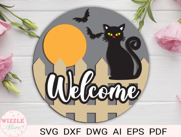 Black Cat Halloween Welcome Door Sign Review