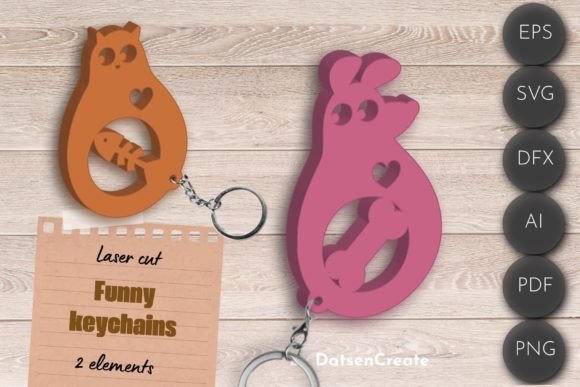 Cat and Dog Keychain Laser Cut Files Review