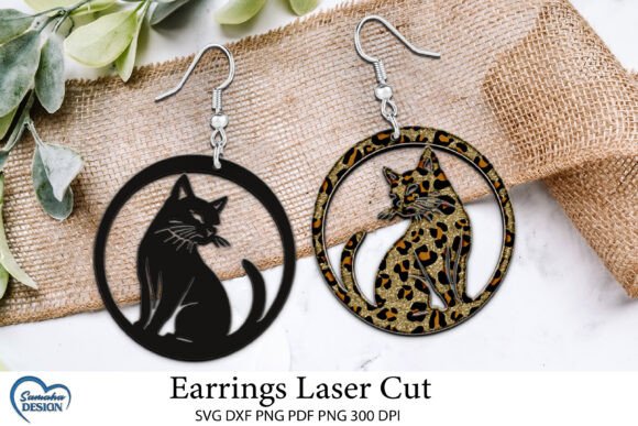Cat Earrings Laser Cut Design Review