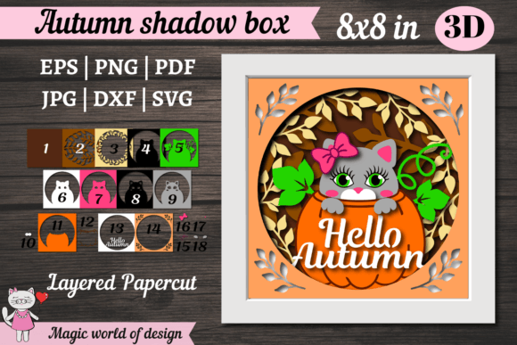 Cat in a Pumpkin Shadow Box SVG Review