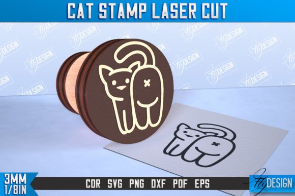 Cat Stamp Laser Cut Funny Cat CNC Review