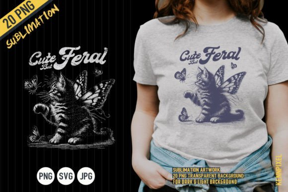 Cute but Feral Cat with Butterfly Wings Embroidery Review