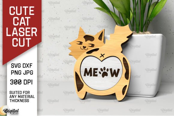 Cute Cat Card Laser Cut Design Review