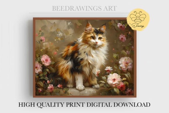 Cute Oil Paint Adorable Cat Wall Art 13 Review