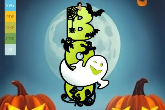 Ghost Halloween Ornament Sign Hanger SVG Review