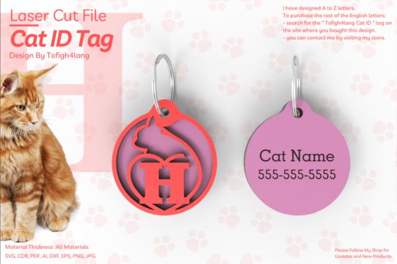 H Cat ID Tag Laser Cut File SVG Review