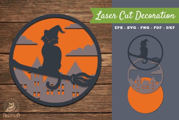 Halloween Cat Laser Cut Decoration SVG 4 Review