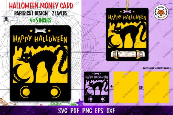 Halloween Cat Money Card SVG Review