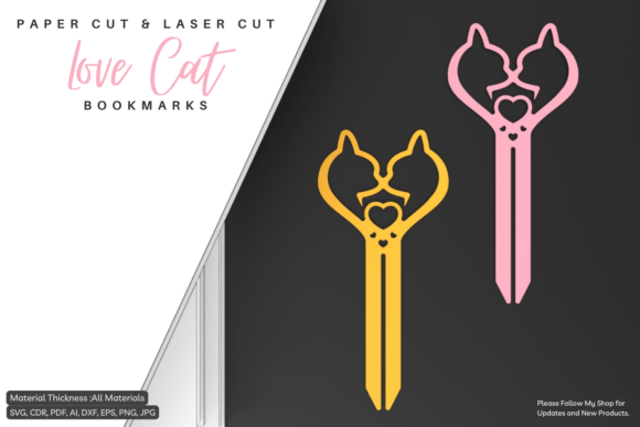 Heart Cat Bookmark Laser Cut Cat Review