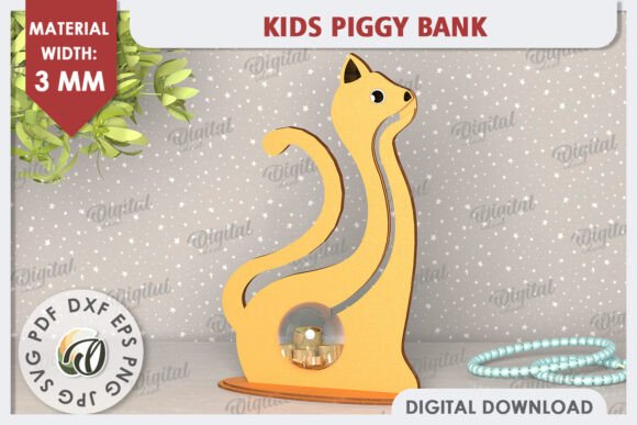 Kids Piggy Bank Cat SVG Design Review