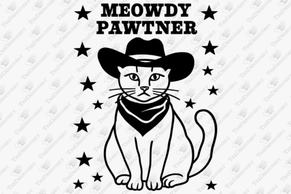 Meowdy Pawtner Funny Cowboy Cat Embroidery Review