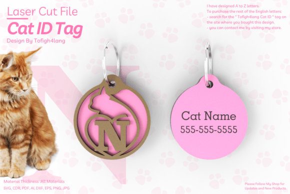 N Cat ID Tag Laser Cut File SVG Review