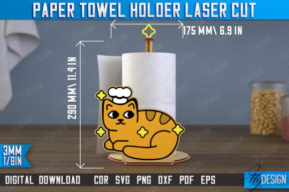 Paper Towel Holder Cat Shape CNC Review