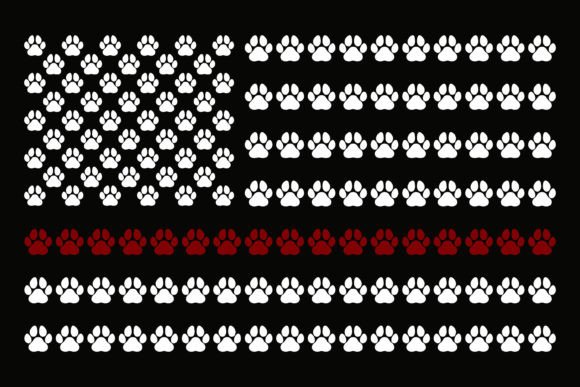 Red Line Dog Paw Flag Design Review