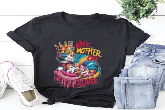 Wife Mother Cat Lover Mother's Day Tshirt Design Review